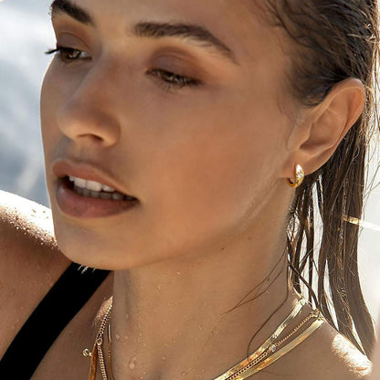 18K Gold-Plated Starburst Huggie Earrings