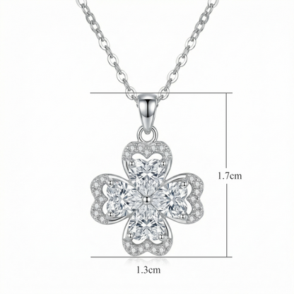 925 Sterling Silver  Four-leaf Clover Necklace