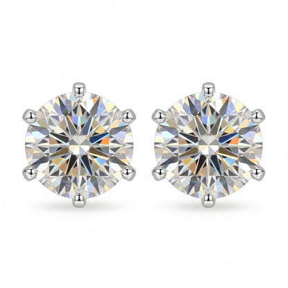 S925 Sterling Silver Moissanite Stud Earrings