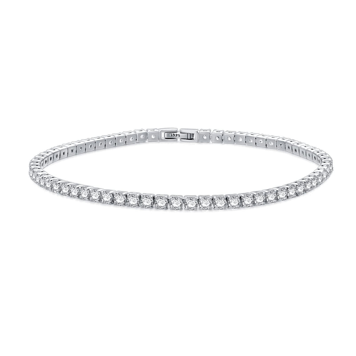 925 Sterling Silver Cubic Zirconia Tennis Bracelet