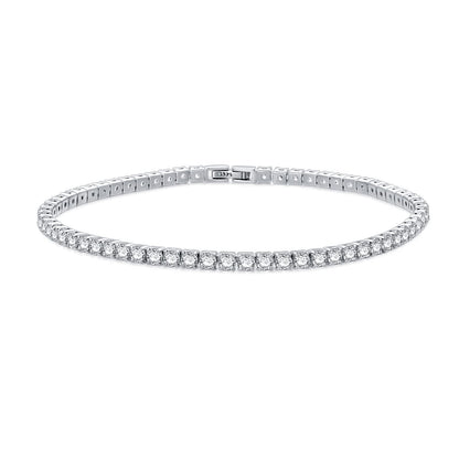 925 Sterling Silver Cubic Zirconia Tennis Bracelet