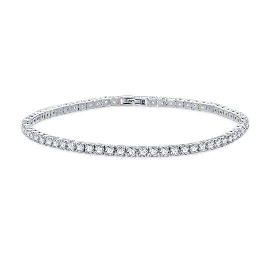 925 Sterling Silver Cubic Zirconia Tennis Bracelet
