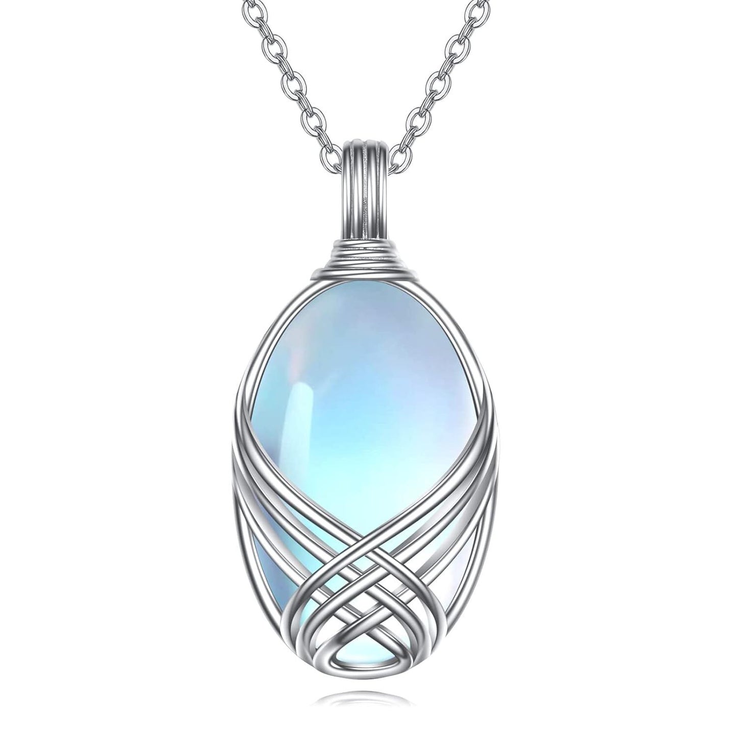 925 Sterling Silver Filigree Teardrop Pendant Necklace for Women