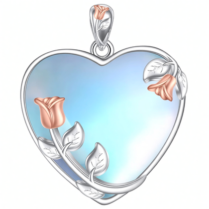 925 Sterling Silver Filigree Teardrop Pendant Necklace for Women