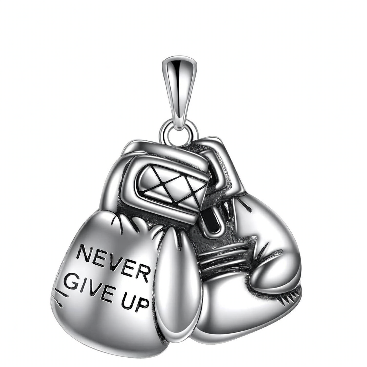 925 Silver Boxing Glove Pendant Necklace Men Women