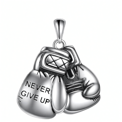 925 Silver Boxing Glove Pendant Necklace Men Women