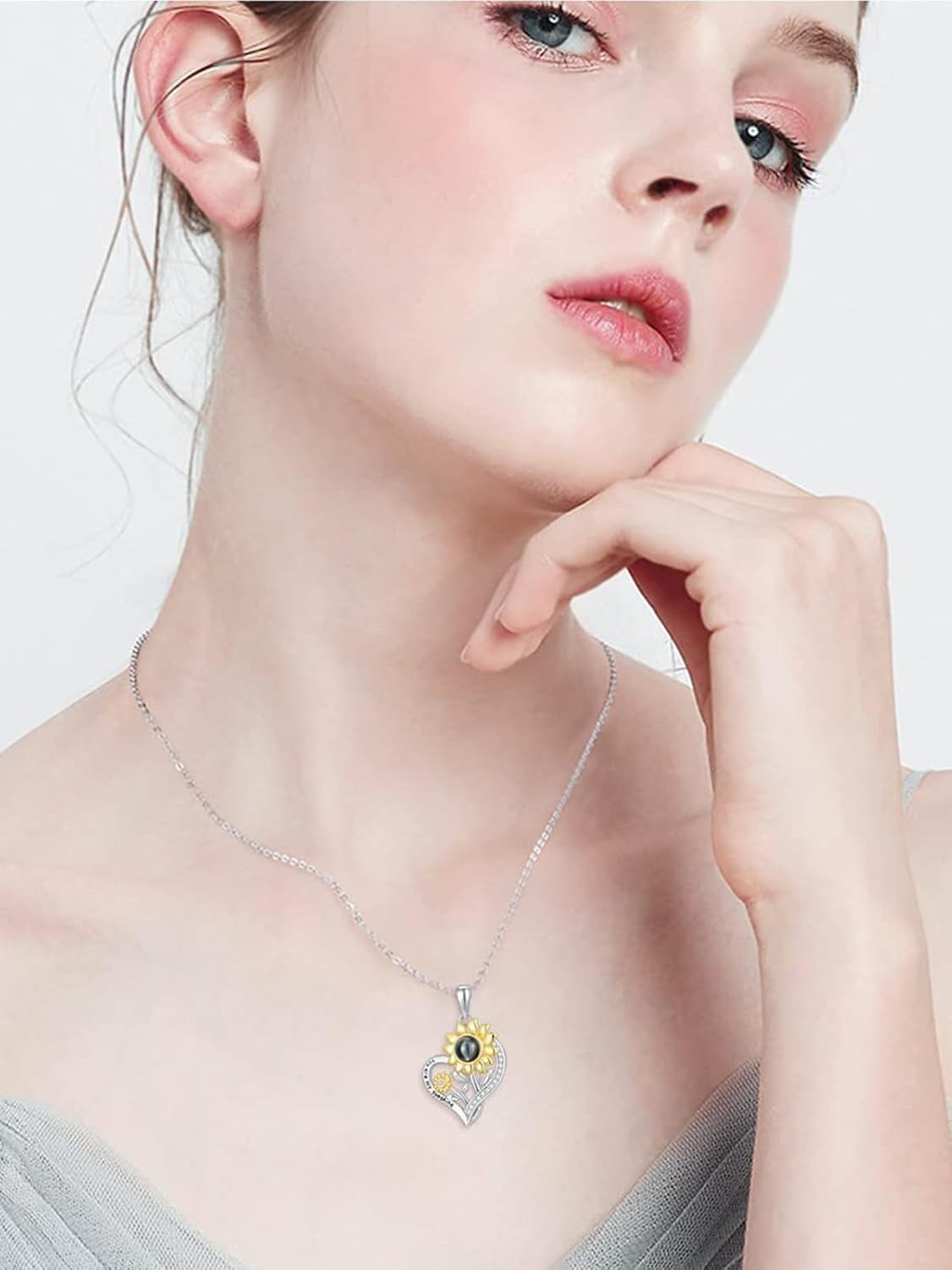 14K Gold Plated Love Stone I Love You Necklace Custom