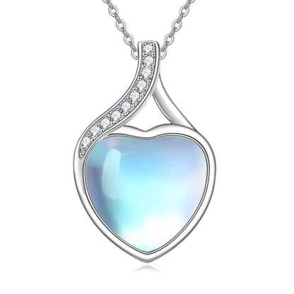 925 Sterling Silver Filigree Teardrop Pendant Necklace for Women