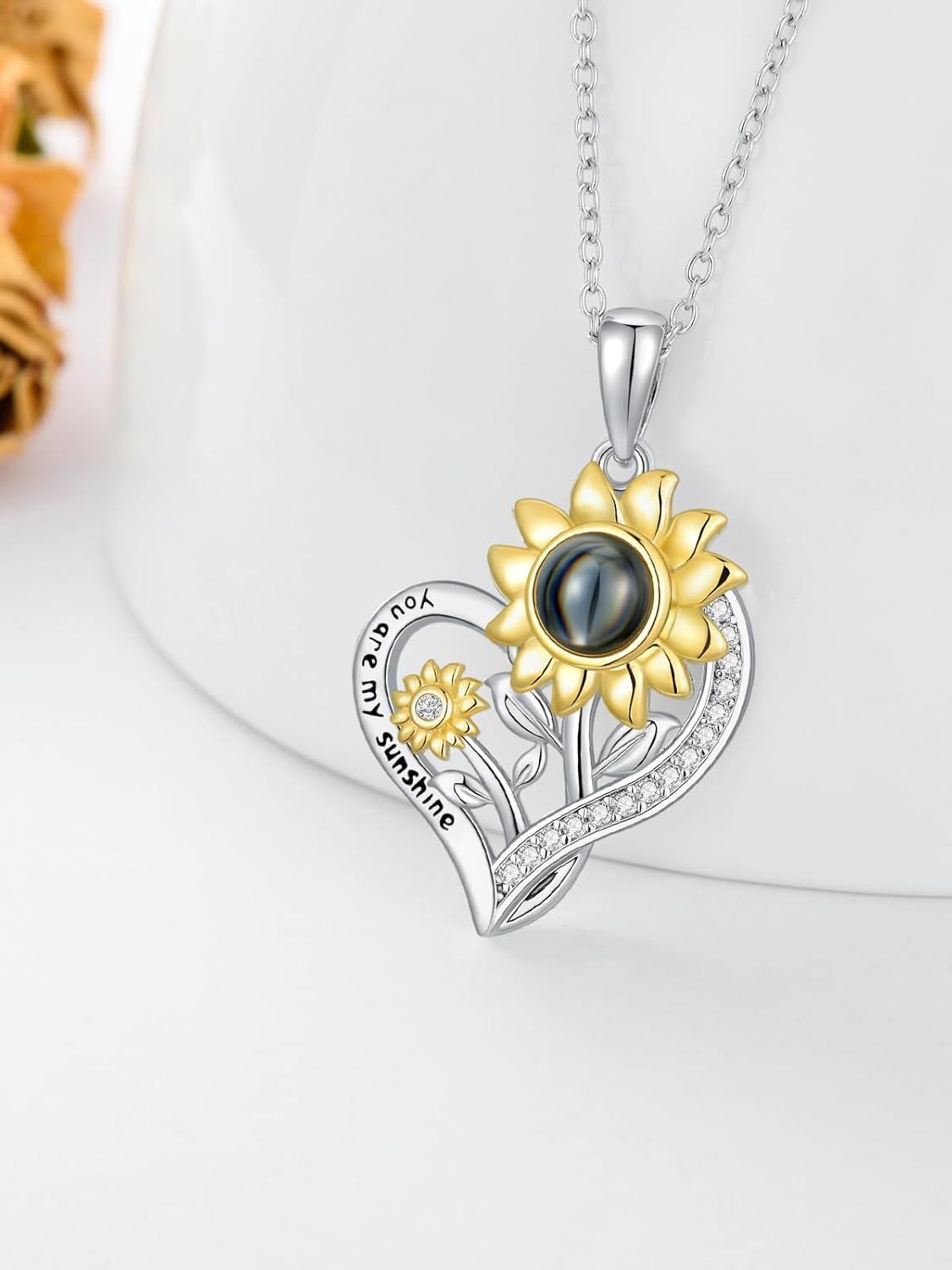 14K Gold Plated Love Stone I Love You Necklace Custom