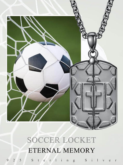 Photo Frame Cross Pendant Mens Necklaces with Chain Gifts