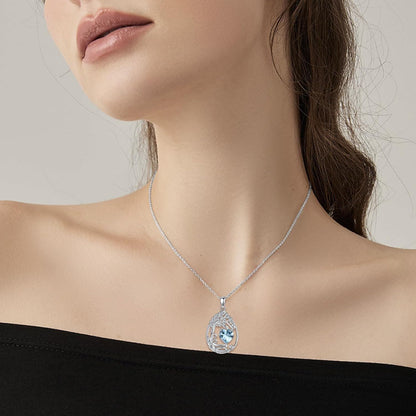 925 Silver Gold Plated Gemstone Tree Life Pendant Necklace