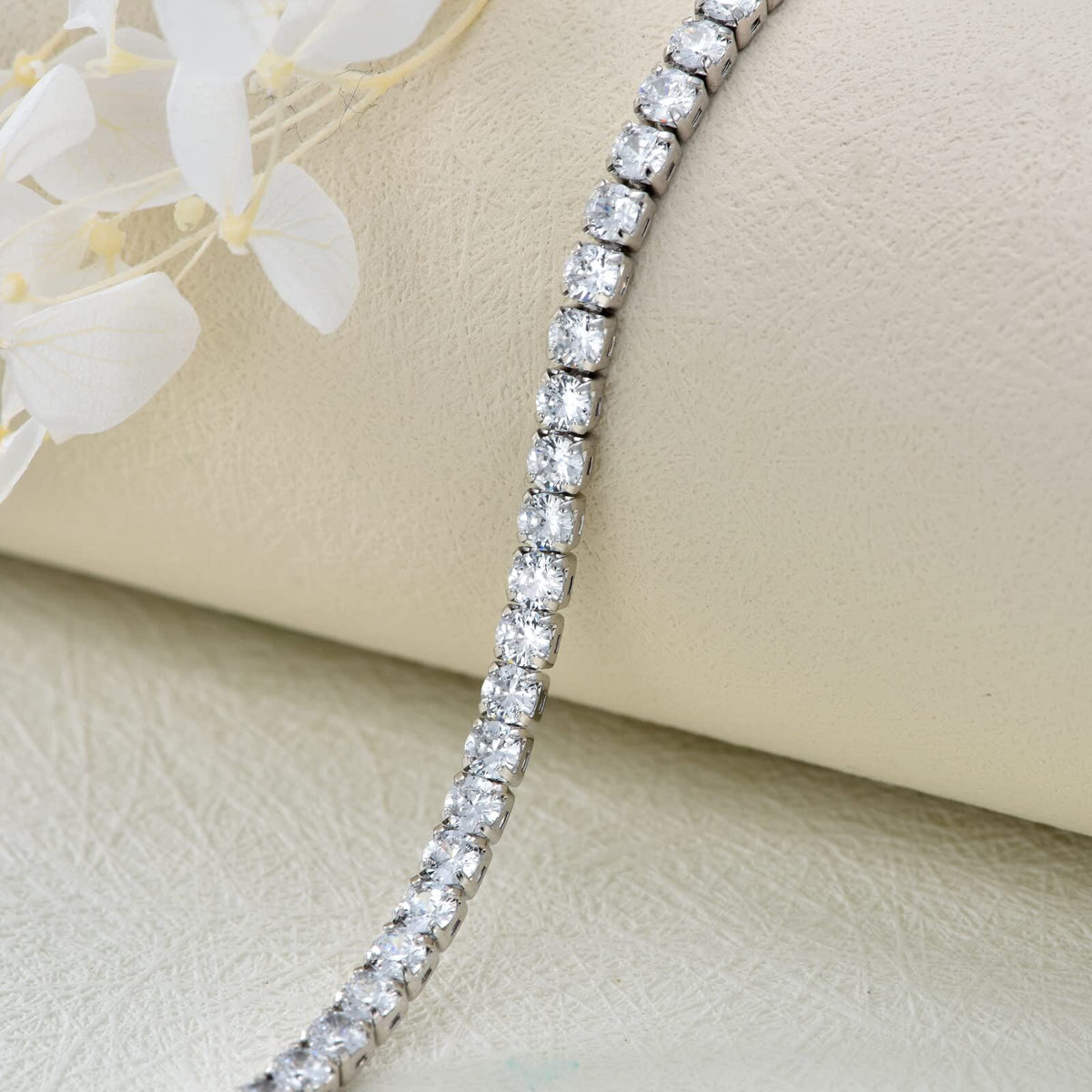 925 Sterling Silver Cubic Zirconia Tennis Bracelet
