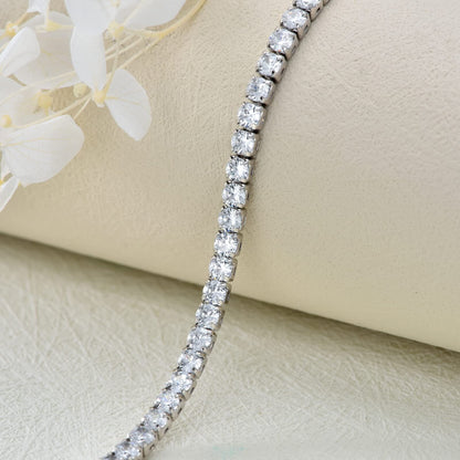 925 Sterling Silver Cubic Zirconia Tennis Bracelet