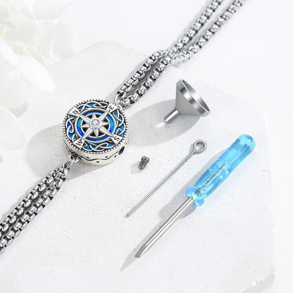 925 Silver Opal Urn Bracelet Cremation Memorial Jewelry