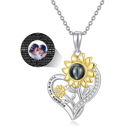 14K Gold Plated Love Stone I Love You Necklace Custom