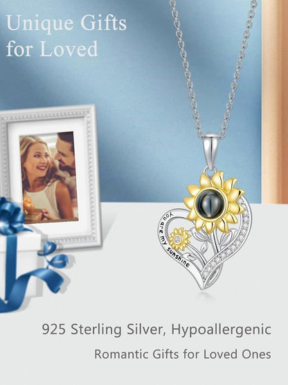 14K Gold Plated Love Stone I Love You Necklace Custom