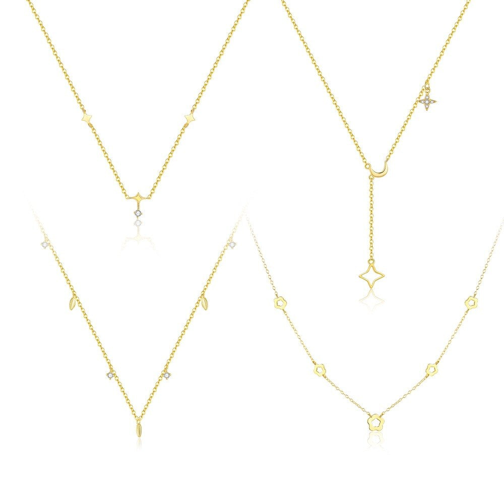 925 Sterling Silver Celestial Pendant Necklace