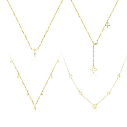 925 Sterling Silver Celestial Pendant Necklace