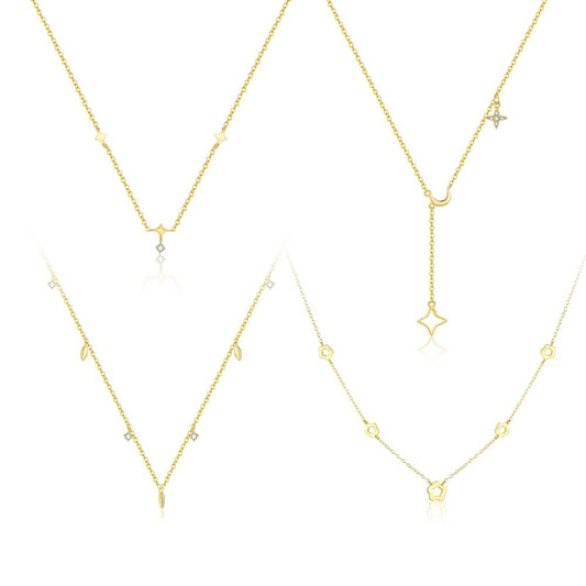 925 Sterling Silver Celestial Pendant Necklace