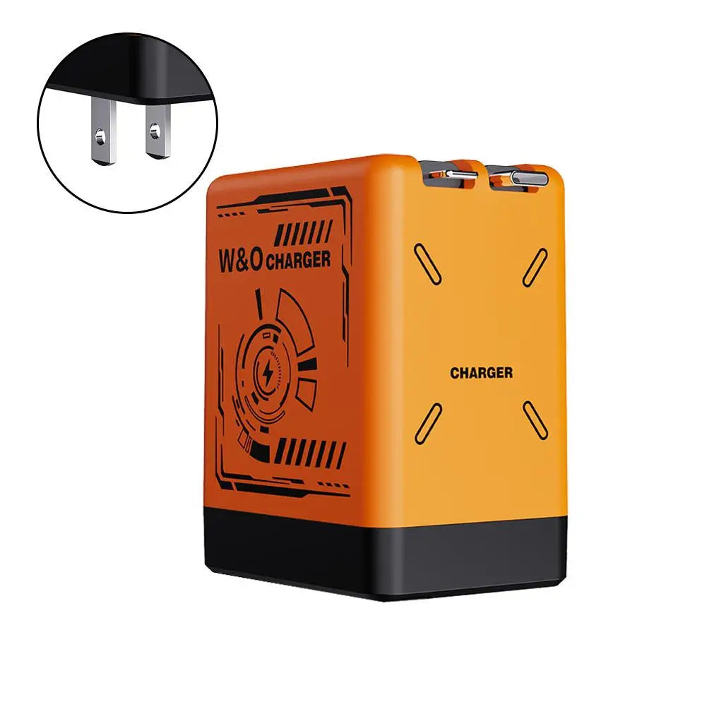 20W GaN Retractable Fast Charger – Dual PD + USB