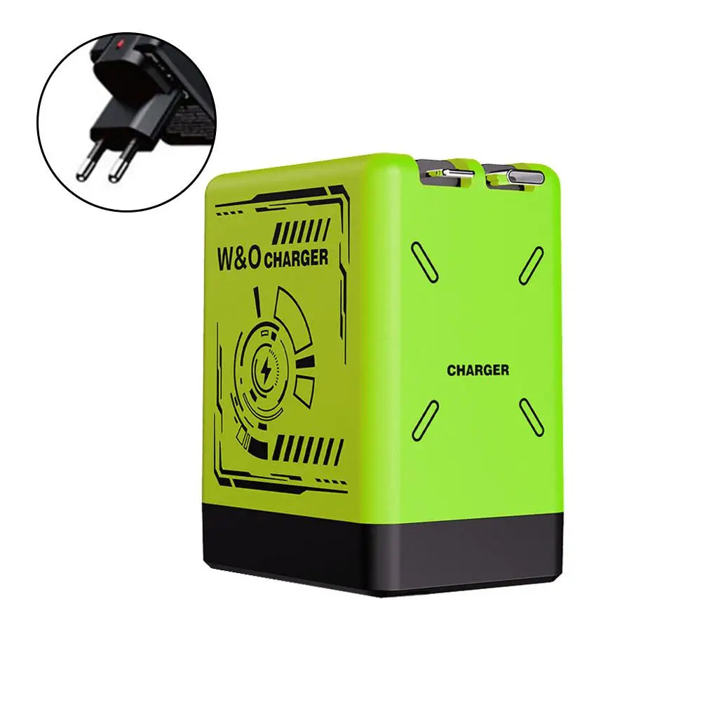 20W GaN Retractable Fast Charger – Dual PD + USB