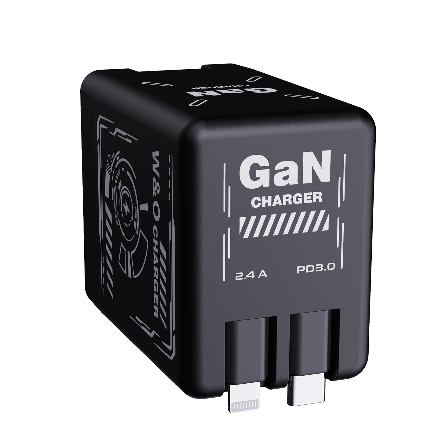 W&O 20W GaN Fast Charger with Type-C & Lightning Cable