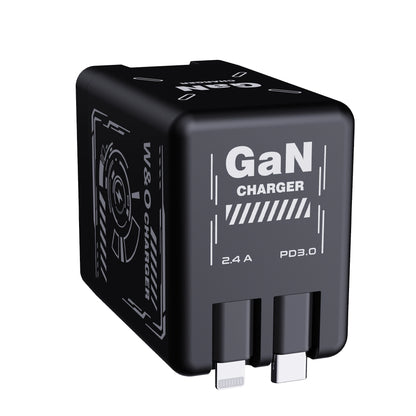 W&O 20W GaN Fast Charger with Type-C & Lightning Cable