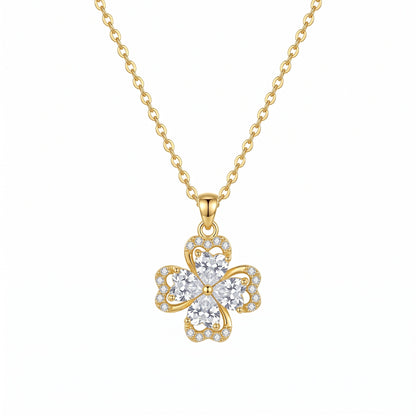 925 Sterling Silver  Four-leaf Clover Necklace