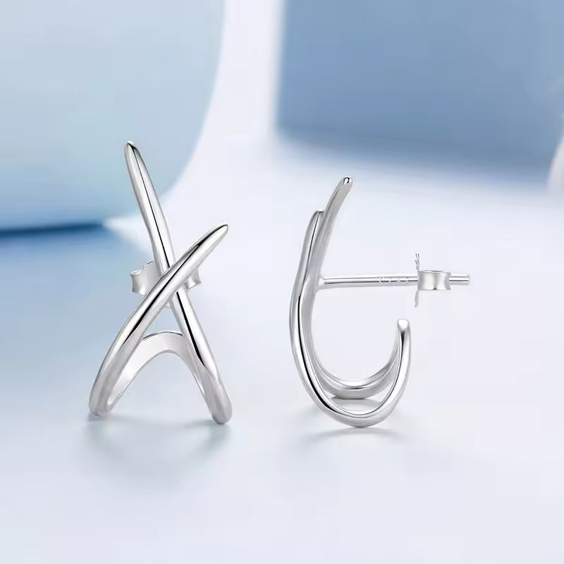 S925 Sterling Silver Sculptural Earring