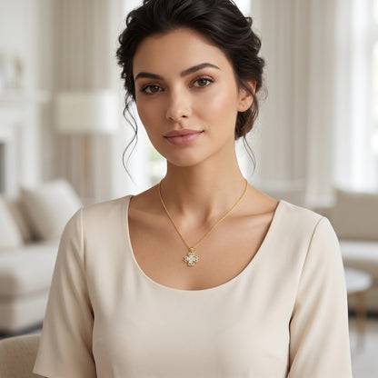 925 Sterling Silver  Four-leaf Clover Necklace